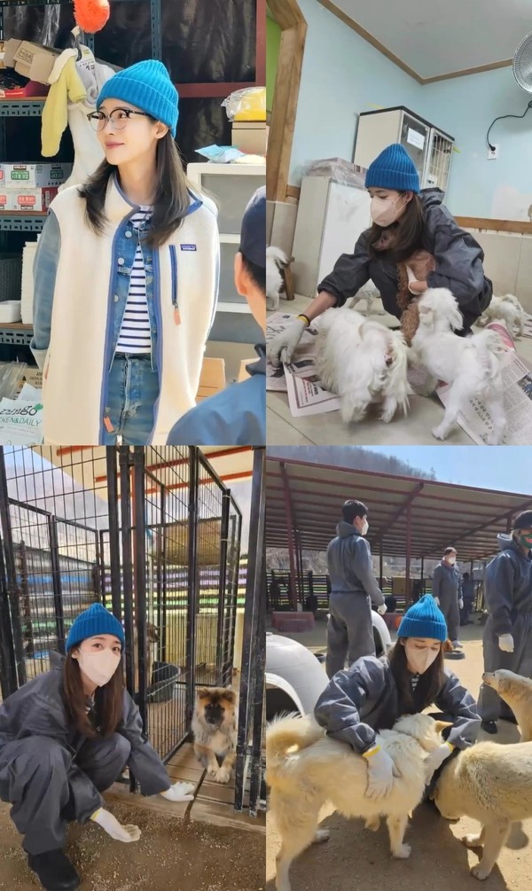 Sung Yu-ri, conveys warm feelings by volunteering for abandoned dogs...