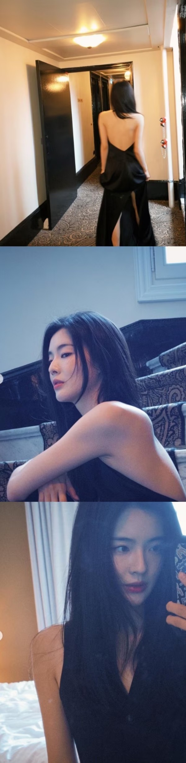 Sunbin Lee reveals her current status in a cool backless dress