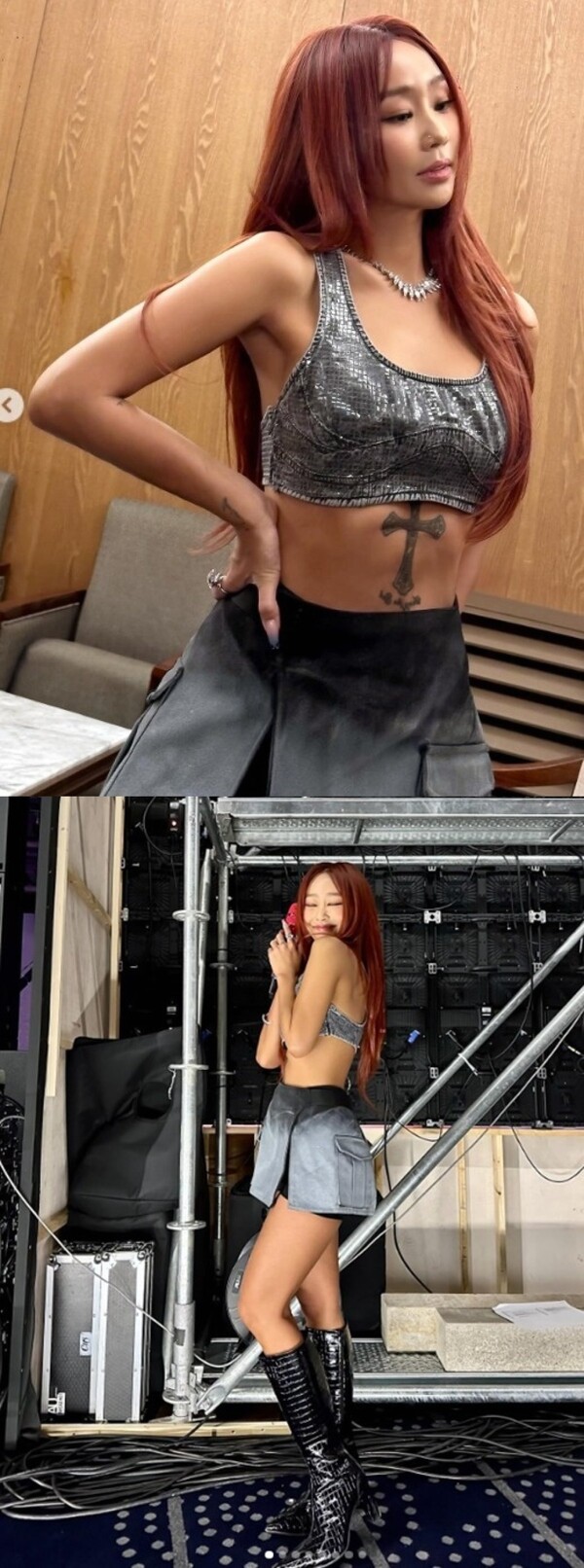 Hyorin decorates comeback stage with gorgeous stage costumes... Reveals healthy body and tattoos