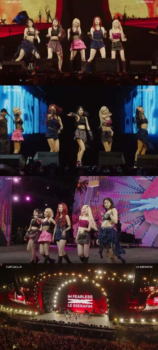 Le Seraphim, Coachella 2nd stage... Aware of controversy over singing ability a week ago, 'Reduce choreography and focus on singing' 