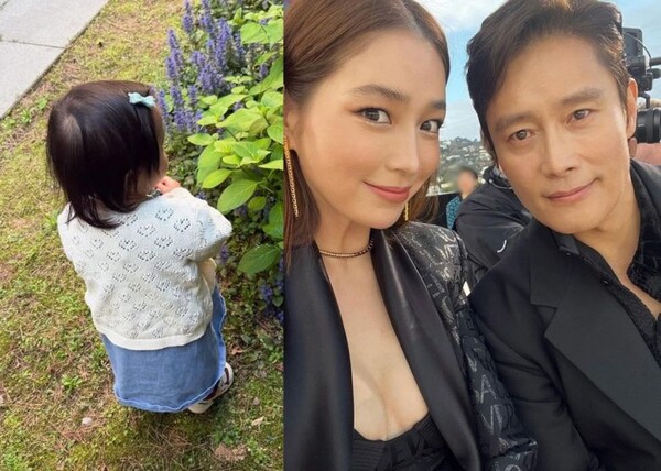 'Lee Byung -hun ♥' Lee Min -jung, 'beautiful than flowers' daughters, Lee Yang -yang, the warm mother's eyes 