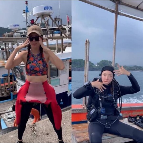 Park Han-byul regains her youth while enjoying scuba diving in Jeju Island...