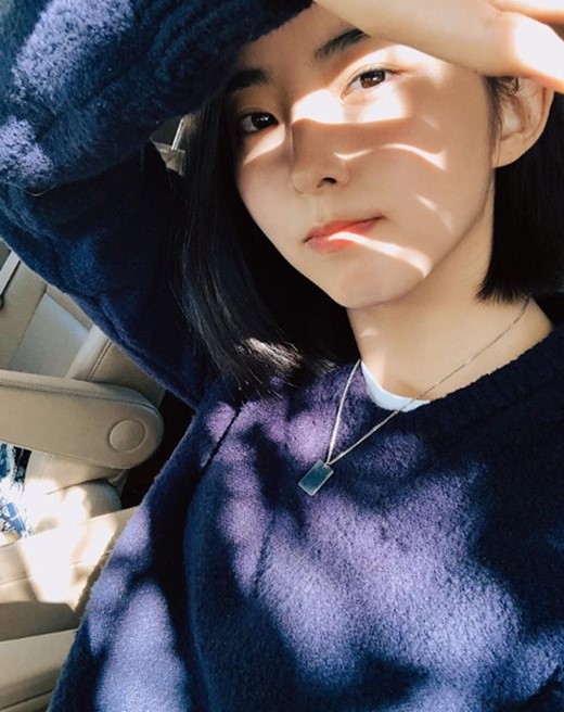 Kwon So-hyun Kwon So-hyun stares at the camera under the sunshine