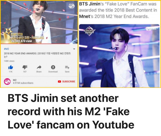 BTS exceeded 80 million views of Jimin Fake Love!