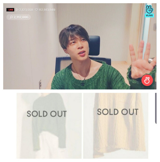 Did you love Koreaboo, too? Jimin's sweater is out of stock.