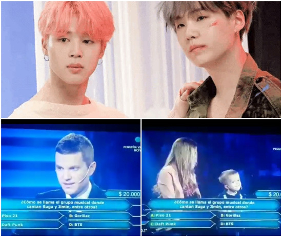 BTS Suga and Jimin appeared in the Argentina quiz show 